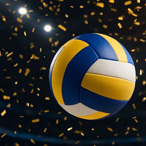Volleyboll i konfetti
